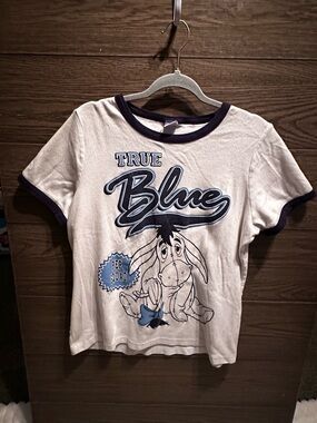 Disney White and Navy 'True Blue' Eeyore Graphic Tee